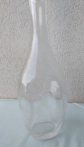 Carafe bouteille en verre bullé