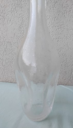 Carafe bouteille en verre bullé