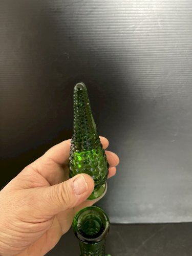 Carafe bouteille En Verre Empoli Vert avec Bouchon vintage décoration génie