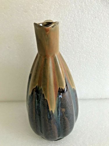 carafe cruchon en Gres flammé art nouveau  flacon à liqueur Denbac Vierzon