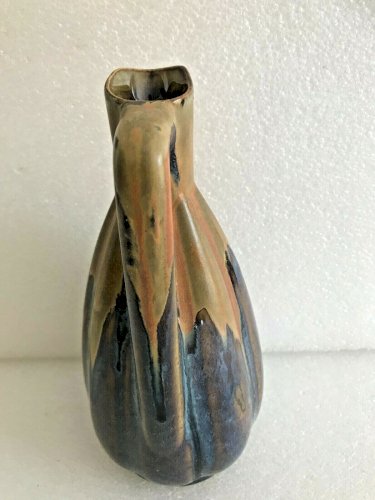 carafe cruchon en Gres flammé art nouveau  flacon à liqueur Denbac Vierzon