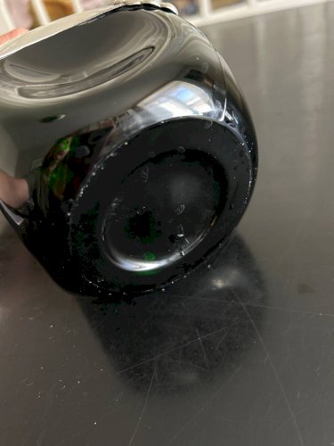 carafe des années 70 en chrome et verre