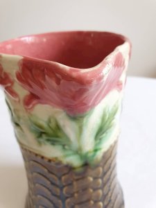 Art Nouveau majolica pitcher, early 20th century
