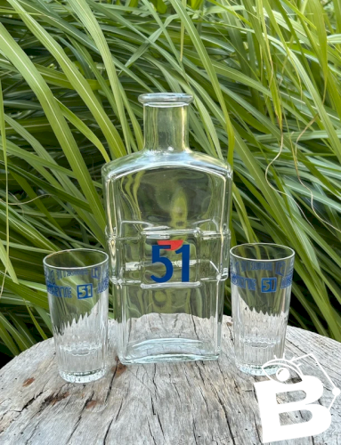 Carafe et verres à Anisette 51 vintage