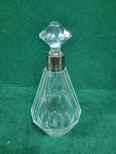 CARAFE OU FLACON EN CRISTAL ET ARGENT MASSIF POINCON MINERVE