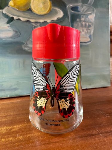 Carafe papillons vintage