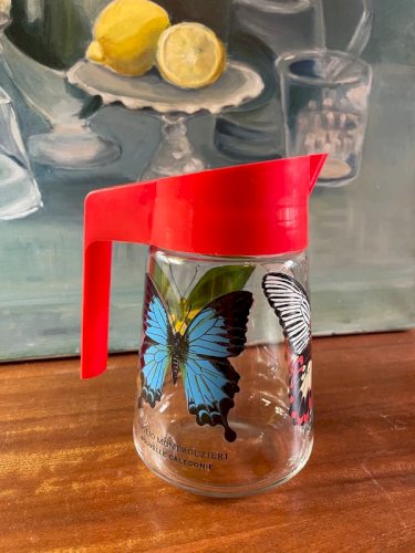 Carafe papillons vintage