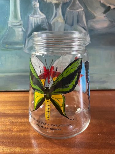 Carafe papillons vintage