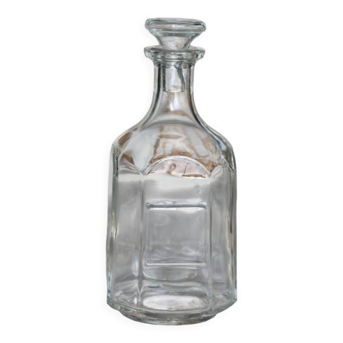 Carafe vintage en verre avec bouchon