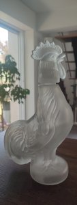 Zoomorphic carafe (28 cm) in frosted Italian glass - 1970s