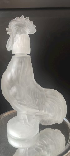 Carafe zoomorphe (28 cm) en verre dépoli italien - Années 70