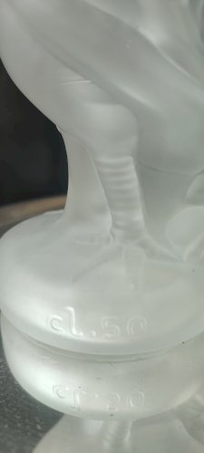 Carafe zoomorphe (28 cm) en verre dépoli italien - Années 70