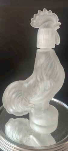 Carafe zoomorphe (28 cm) en verre dépoli italien - Années 70