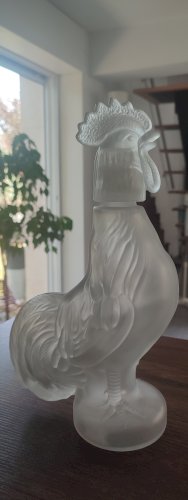 Carafe zoomorphe (28 cm) en verre dépoli italien - Années 70