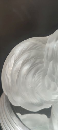 Carafe zoomorphe (28 cm) en verre dépoli italien - Années 70