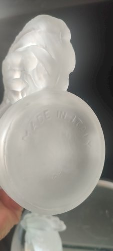 Carafe zoomorphe (28 cm) en verre dépoli italien - Années 70