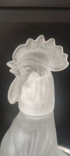 Carafe zoomorphe (28 cm) en verre dépoli italien - Années 70