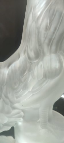 Carafe zoomorphe (28 cm) en verre dépoli italien - Années 70
