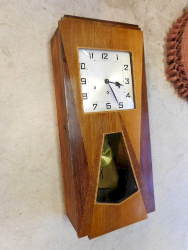 CARILLON EN MARQUETERIE 8 MARTEAUX EN VERRE BOMBE