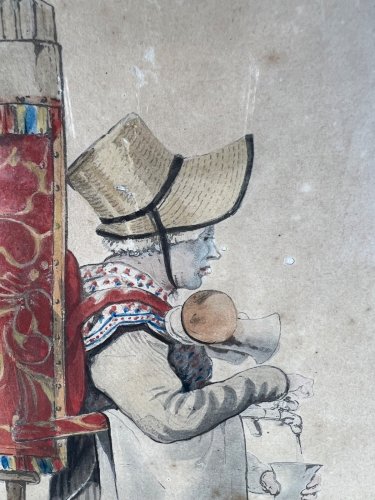 Carle Vernet – La Marchande de Coco – Antique French Engraving c.1810 – Debucour