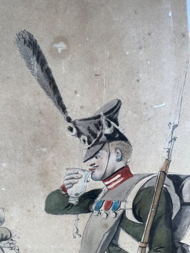 Carle Vernet – La Marchande de Coco – Antique French Engraving c.1810 – Debucour