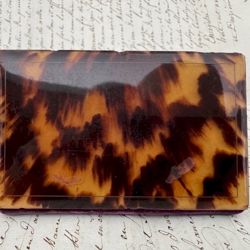 Carnet de bal en écaille ornementée de marqueterie XIXe Napoléon III M4092