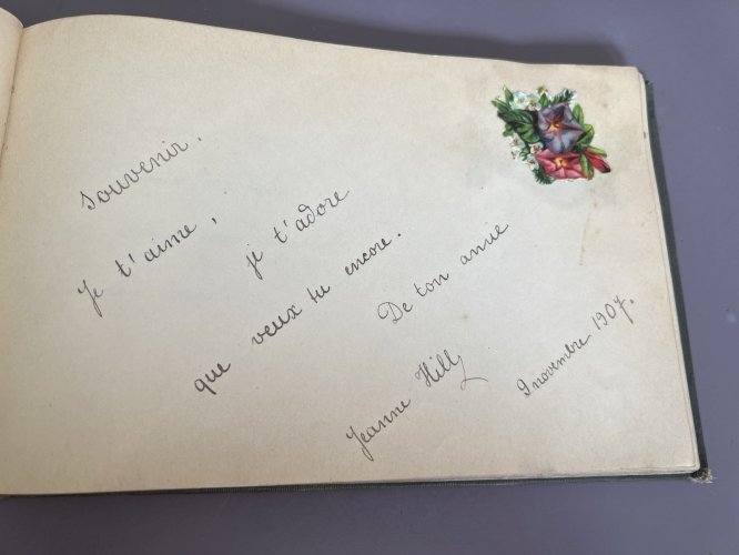 Carnet de poésies art nouveau  1907/1918 Franco-Russe Collection Chromos/ Dessin