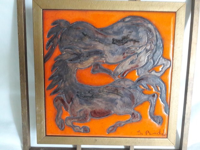 Carreau céramique chevaux