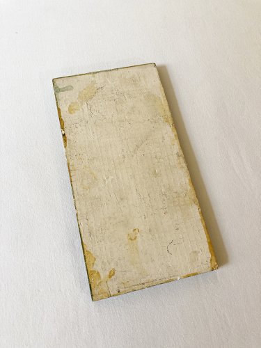 Carreau peint "jeune fille", vintage 1960