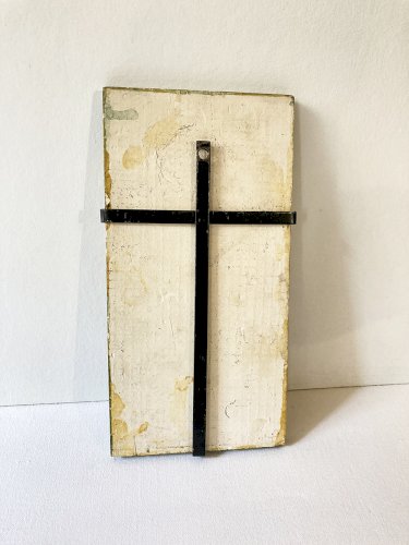 Carreau peint "jeune fille", vintage 1960