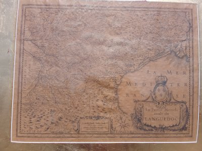 Old map of Languedoc, reproduction