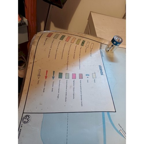 Carte Plastifié Planisphére de J.Anscombre