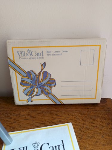 Carte Postal Porcelaine VilboCard Villeroy & Boch Les Jeunes Mariés Bride Groom