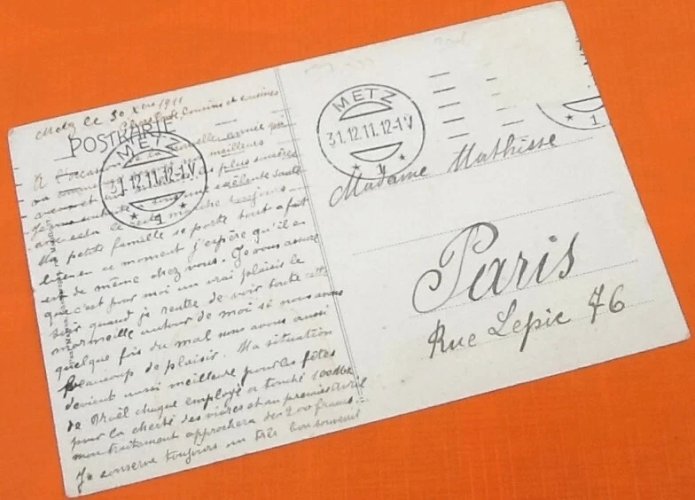 Carte postale ancienne  Metz (Moselle) Société des Jeunes-Ouvriers  Section des Gymnastes