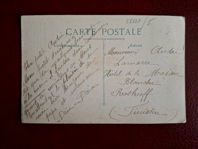 Carte postale circulée talon Le Gaulois ets Bergougnan