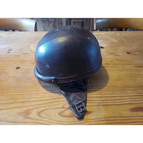 Casque de Moto Vintage Cuir