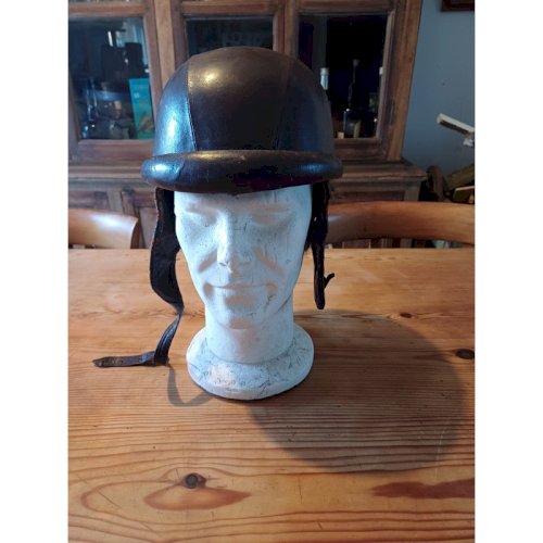 Casque de Moto Vintage Cuir