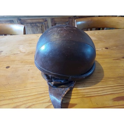 Casque de Moto Vintage Cuir