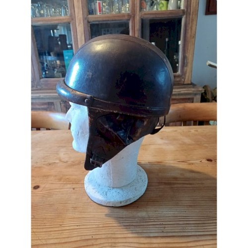 Casque de Moto Vintage Cuir