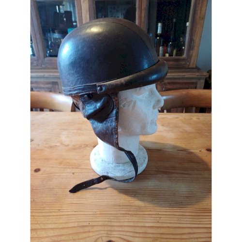 Casque de Moto Vintage Cuir