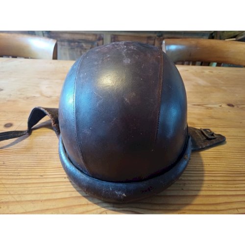 Casque de Moto Vintage Cuir