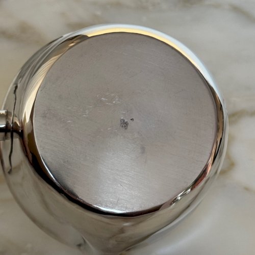 Casserole en argent massif manche en ébène XIXe M4056