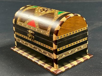 Syrian domed cassone with marquetry decoration Syria