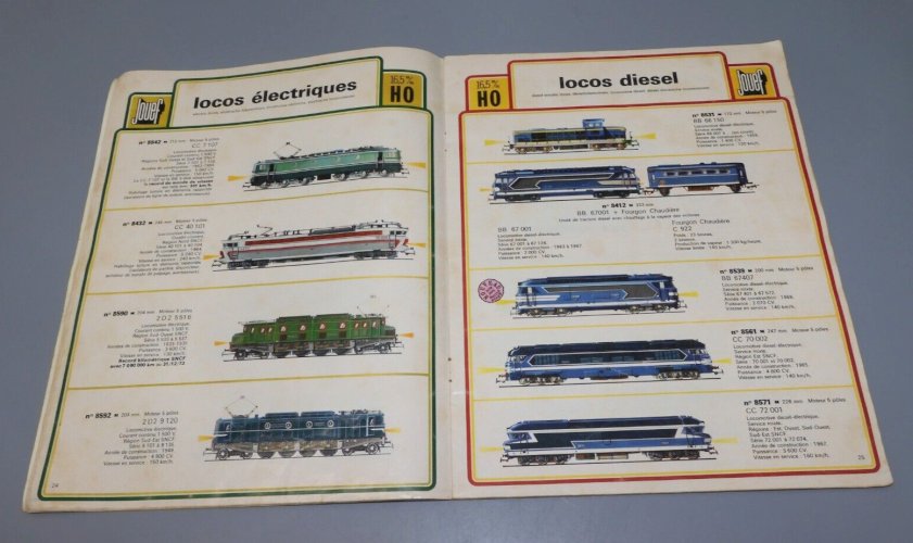 - CATALOGUE JOUEF 1974 59 pages  sorti de grenier collection Trains Voiture  D