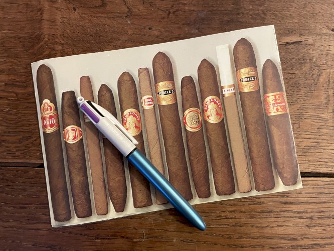Catalogue Régie Française des Tabacs, nomenclature des cigares