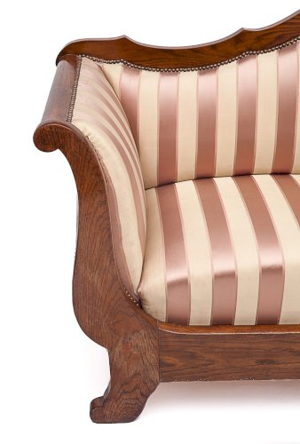 Causeuse Récamier en tissu de soie, 1920