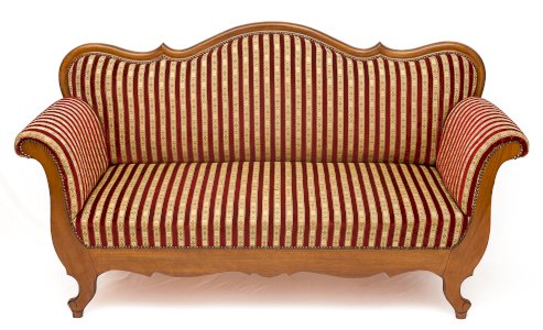 Causeuse Récamier en tissu de soie