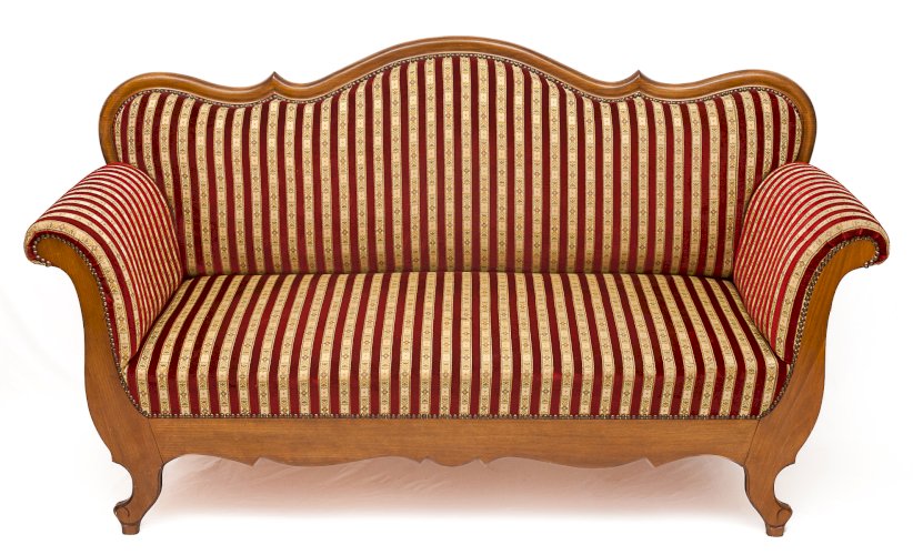 Causeuse Récamier en tissu de soie