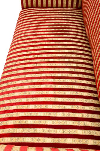 Causeuse Récamier en tissu de soie