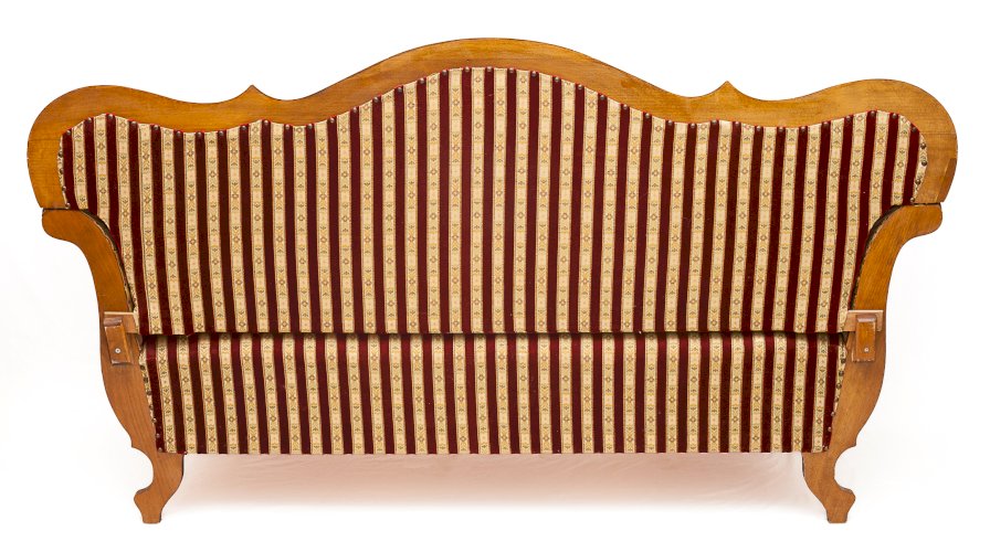 Causeuse Récamier en tissu de soie